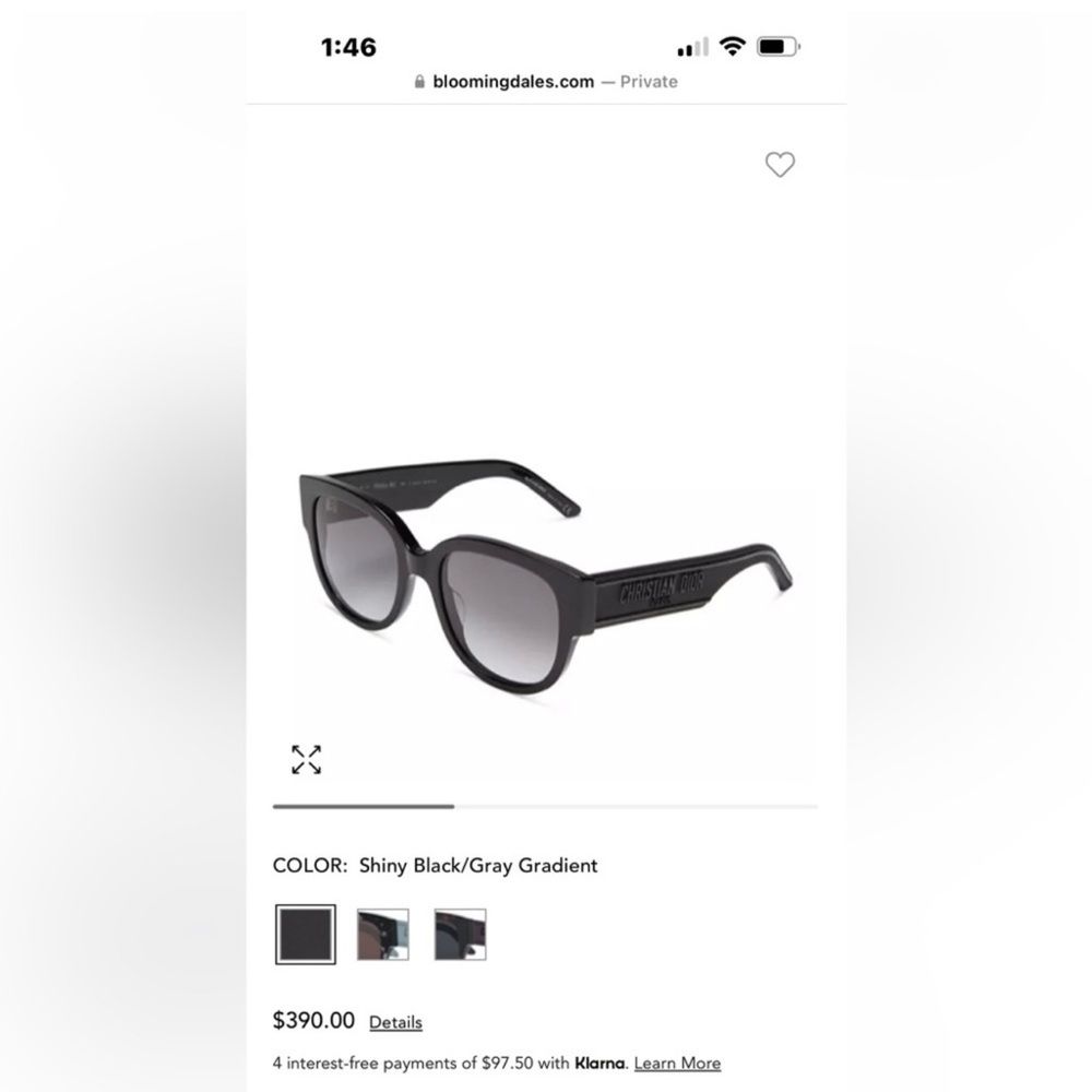 Dior Classic Black Sunglasses